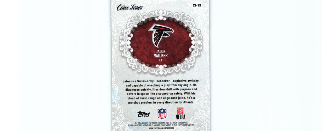 Jalon Walker 2025 Topps CI-19 RC