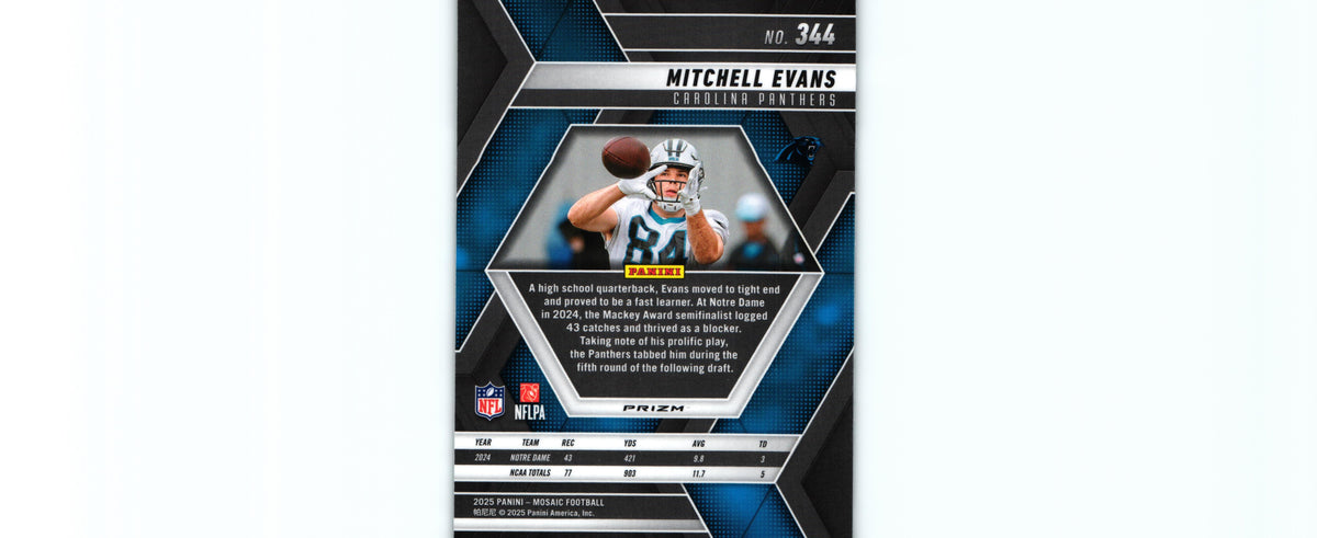 Mitchell Evans 2025 GREEN Mosaic #344 RC