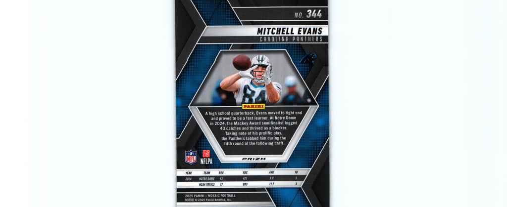 Mitchell Evans 2025 CAMO PINK Mosaic #344 RC