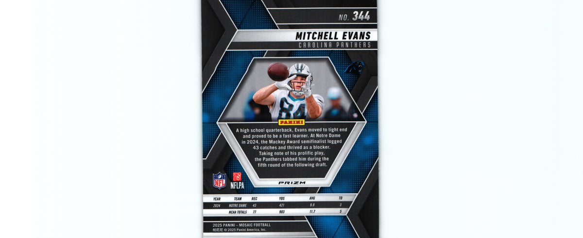 Mitchell Evans 2025 CAMO PINK Mosaic #344 RC