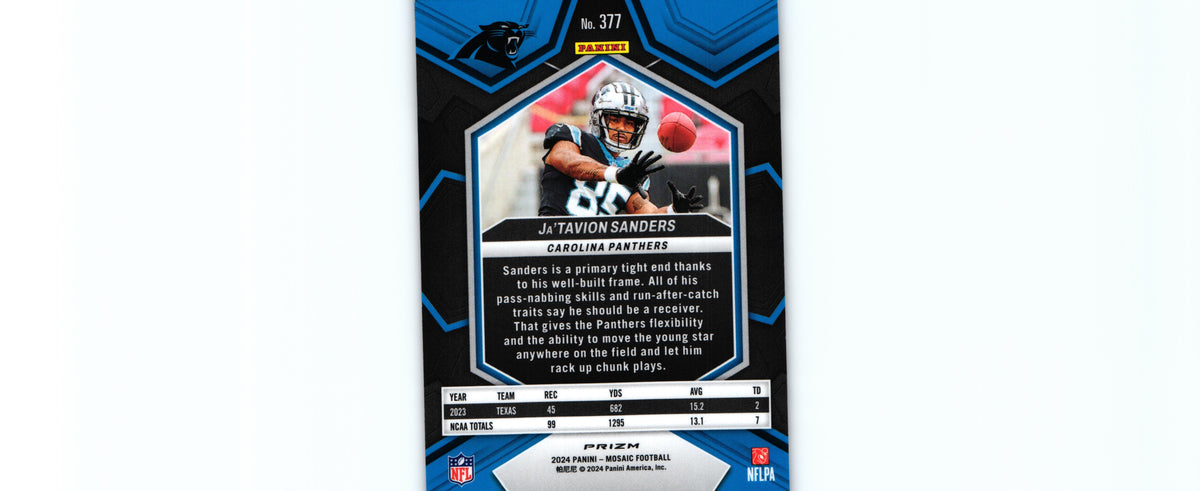 Ja'Tavion Sanders 2024 CAMO PINK Mosaic #377 RC