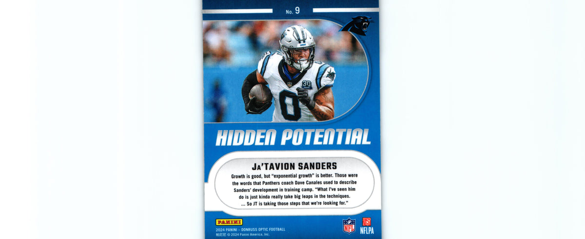 Ja'Tavion Sanders 2025 Donruss Optic #9 RC