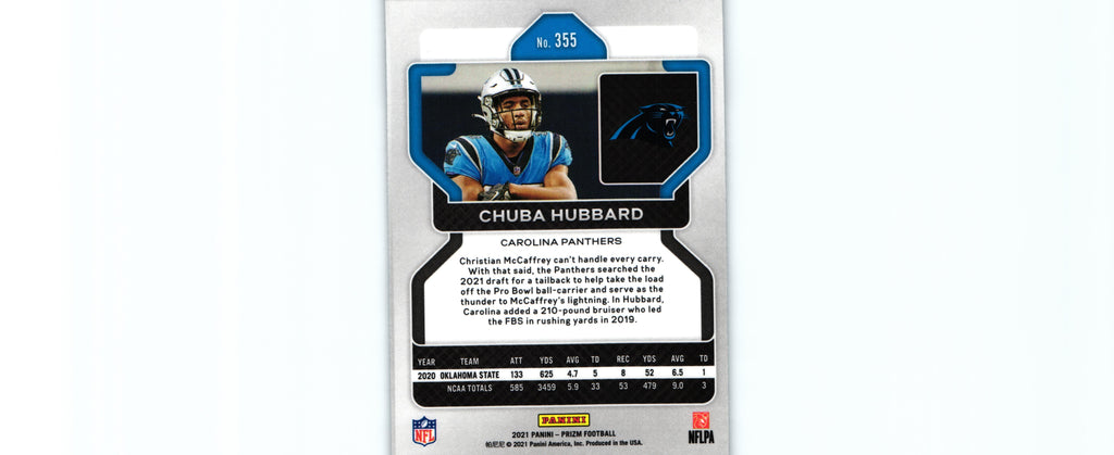 Chuba Hubbard 2021 Prizm #355 RC
