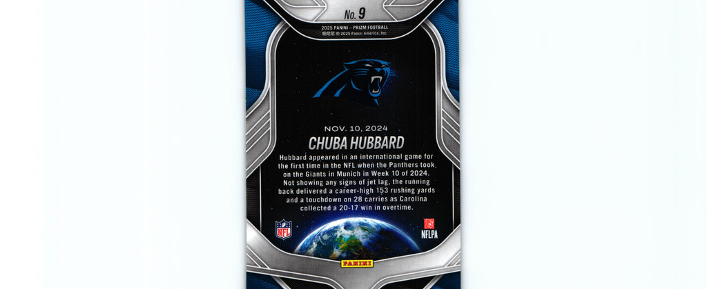 Chuba Hubbard 2025 Prizm #9