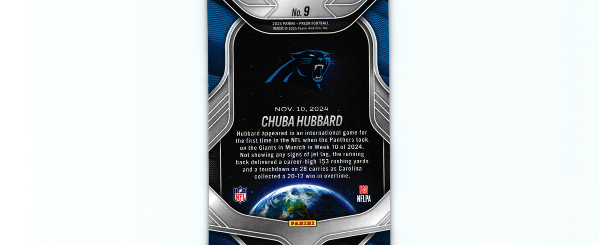 Chuba Hubbard 2025 Prizm #9