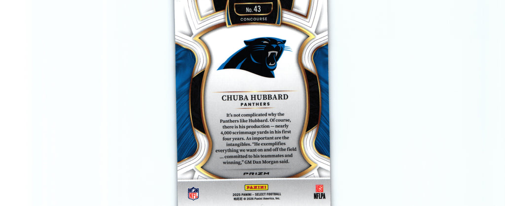 Chuba Hubbard 2025 RED&BLUE Select #43