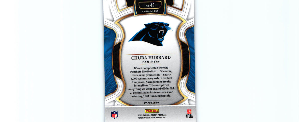 Chuba Hubbard 2025 RED&BLUE Select #43