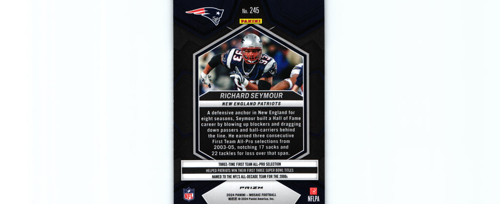 Richard Seymour 2024 SILVER Mosaic #245