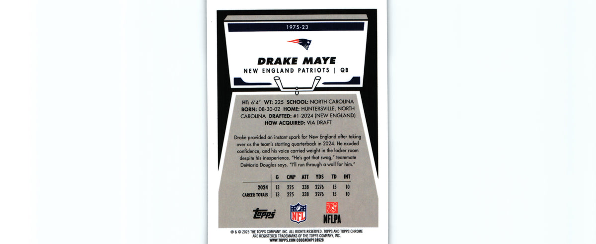 Drake Maye 2025 Topps 1975-23
