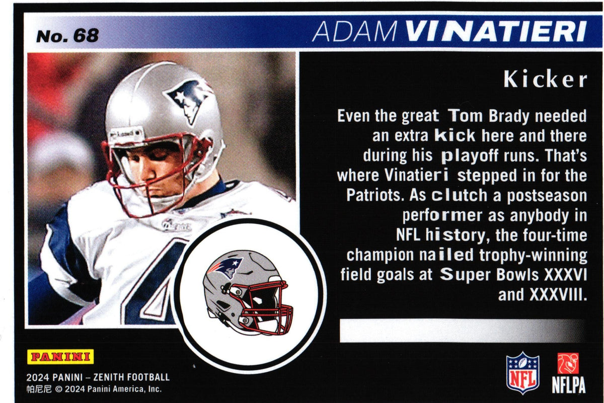 Adam Vinatieri 2024 GREEN Zenith #68