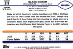 Blake Corum 2024 REFRACTOR Topps #219 RC