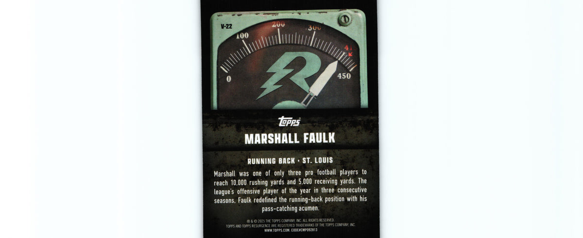 Marshall Faulk 2024 Topps V-22