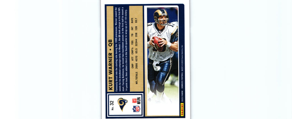 Kurt Warner 2025 PRESS PROOF RED Donruss #32
