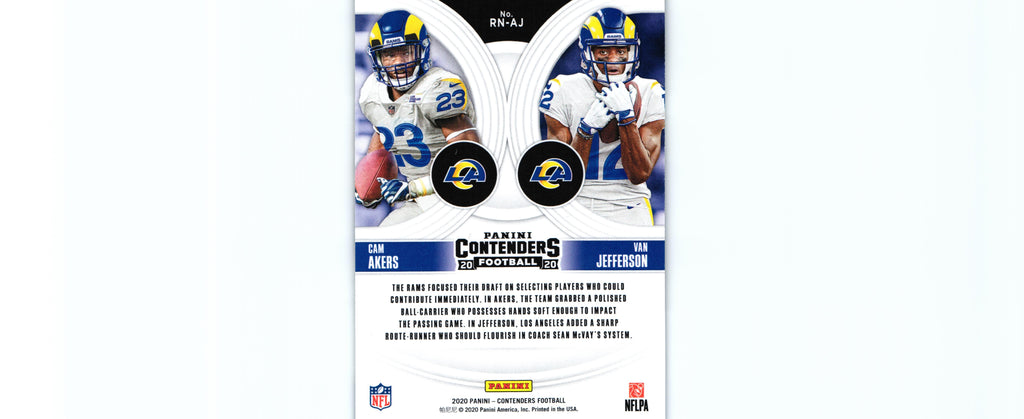 Cam Cards Akers/Van Jefferson 2020 Contenders RN-AJ