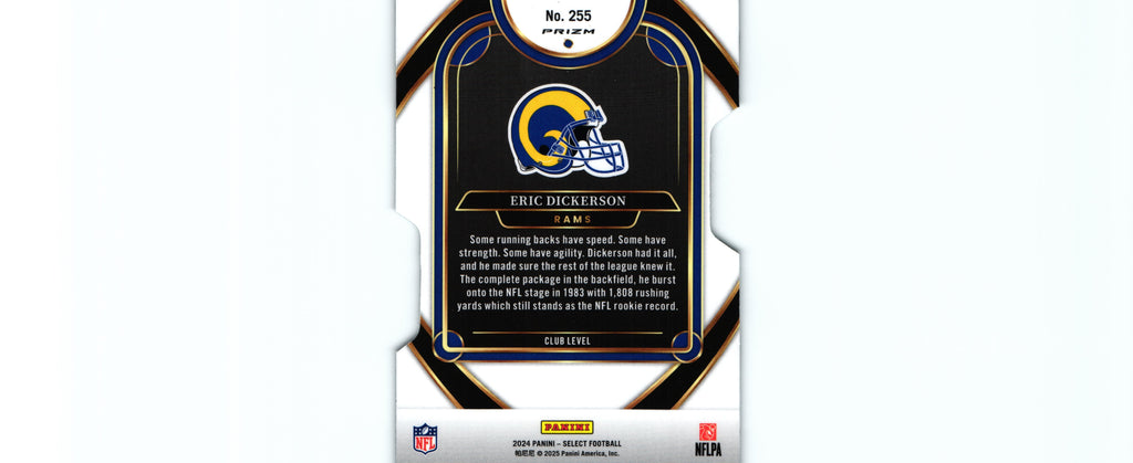 Eric Dickerson 2024 SILVER DIE CUT Select #255