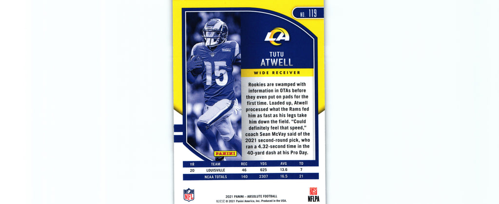 Tutu Atwell 2021 GREEN Absolute #119 RC