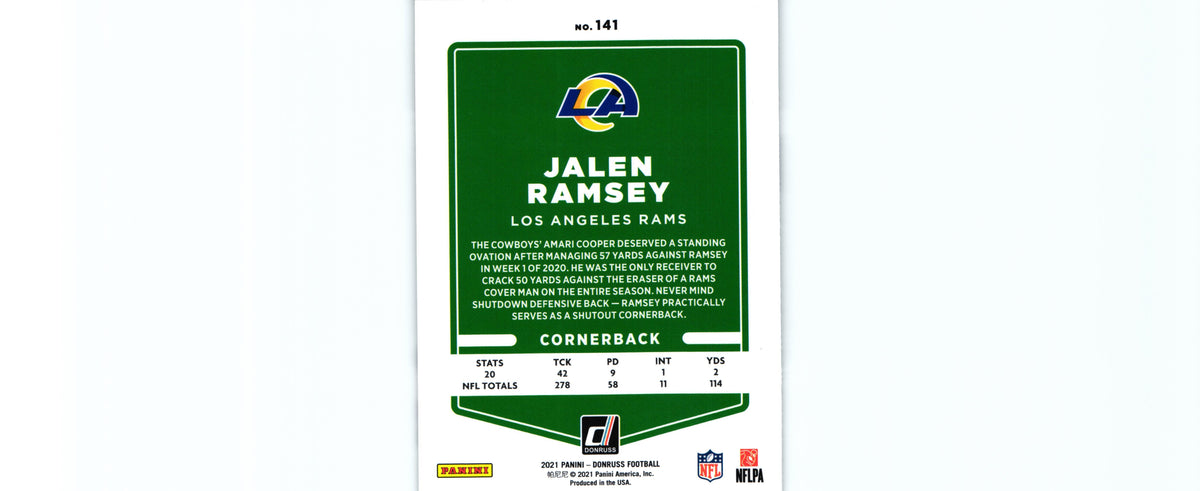Jalen Ramsey 2021 VARIATION Donruss #141.2
