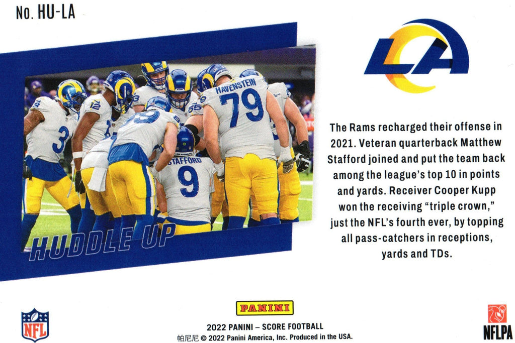 Los Angeles Rams 2022 Score HU-LA, "Huddle Up"