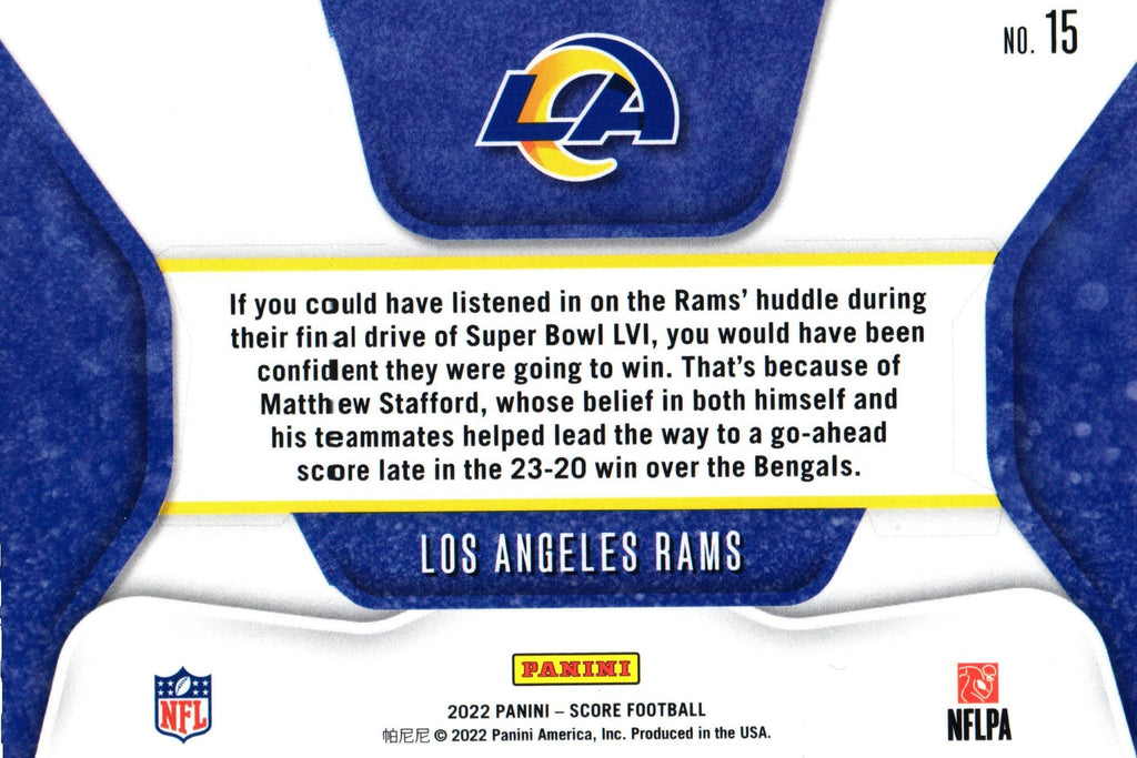 Los Angeles Rams 2022 Score #15 "Huddle Up"