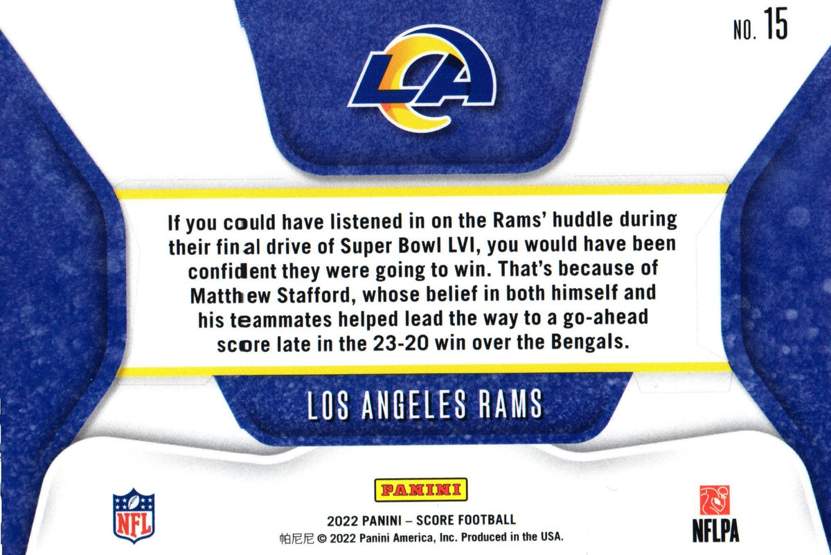 Los Angeles Rams 2022 Score #15 "Huddle Up"