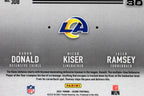Aaron Cards Donald/Micah Kiser/Jalen Ramsey 2021 Score 3D8, Rams