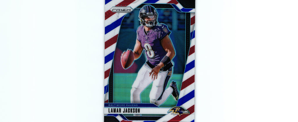 Lamar Jackson 2024 RED WHITE BLUE Prizm #19