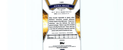Adisa Isaac 2024 REFRACTOR Topps #109 RC