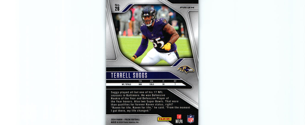 Terrell Suggs 2024 GREEN WAVE Prizm #26