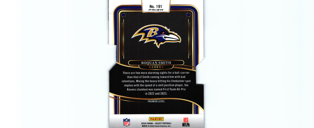 Roquan Smith 2024 SILVER DIE CUT Select #191