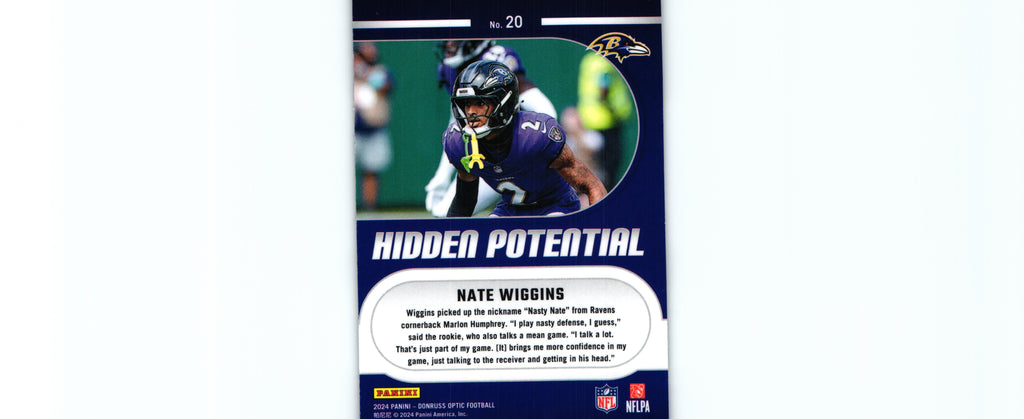 Nate Wiggins 2024 Donruss Optic #20 RC