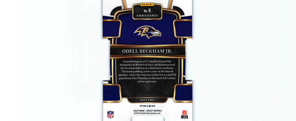Odell Beckham 2023 BLACK&GOLD DIE CUT Select #9