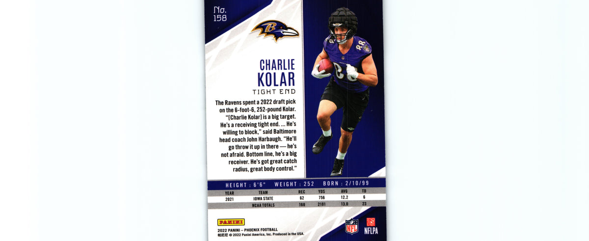 Charlie Kolar 2022 COLOR BURST Phoenix #158 RC