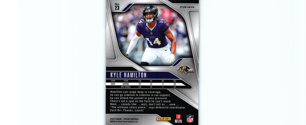 Kyle Hamilton 2024 GREEN ICE Prizm #23