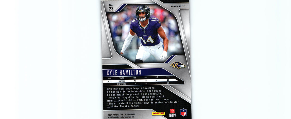 Kyle Hamilton 2024 ORANGE LAZER Prizm #23