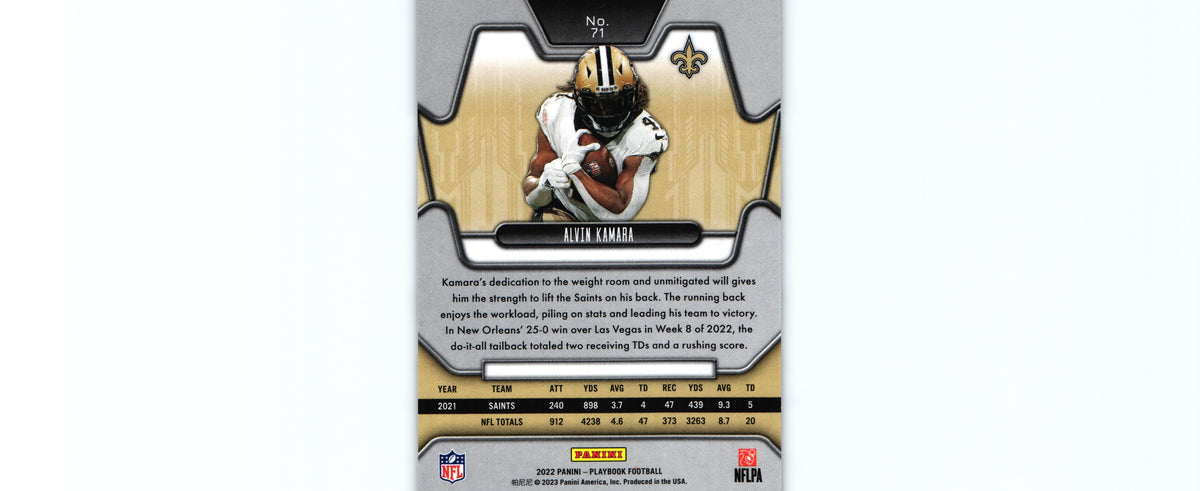 Alvin Kamara 2022 ORANGE Playbook #71