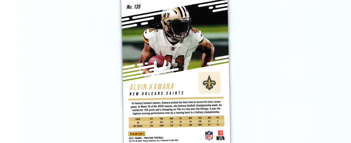 Alvin Kamara 2021 ASTRAL Prestige #135