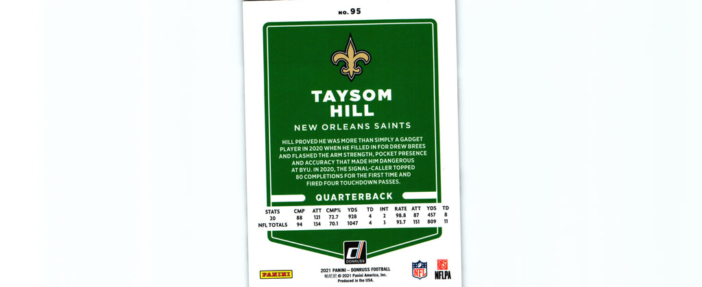 Taysom Hill 2021 VARIATION Donruss #95