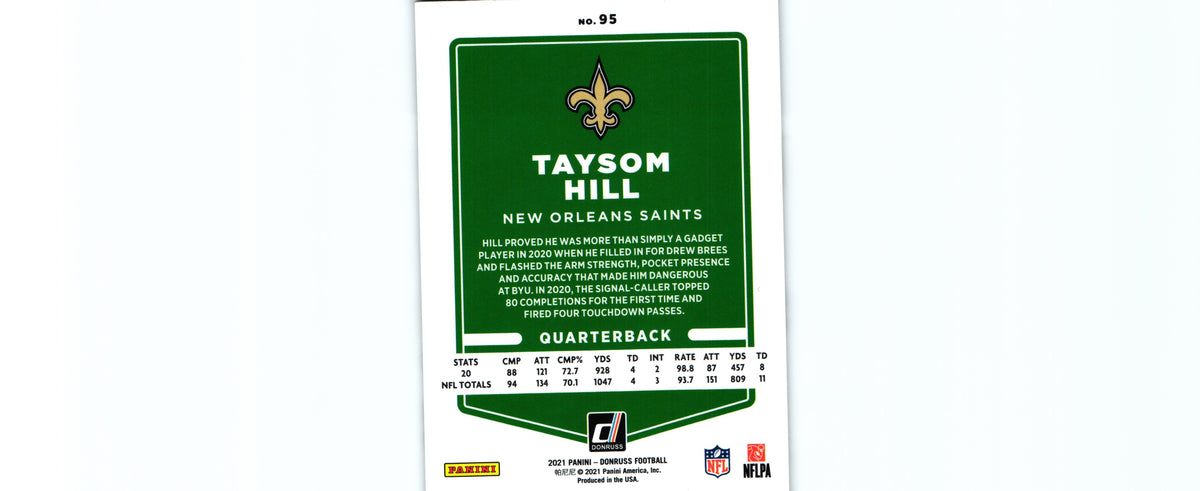 Taysom Hill 2021 VARIATION Donruss #95