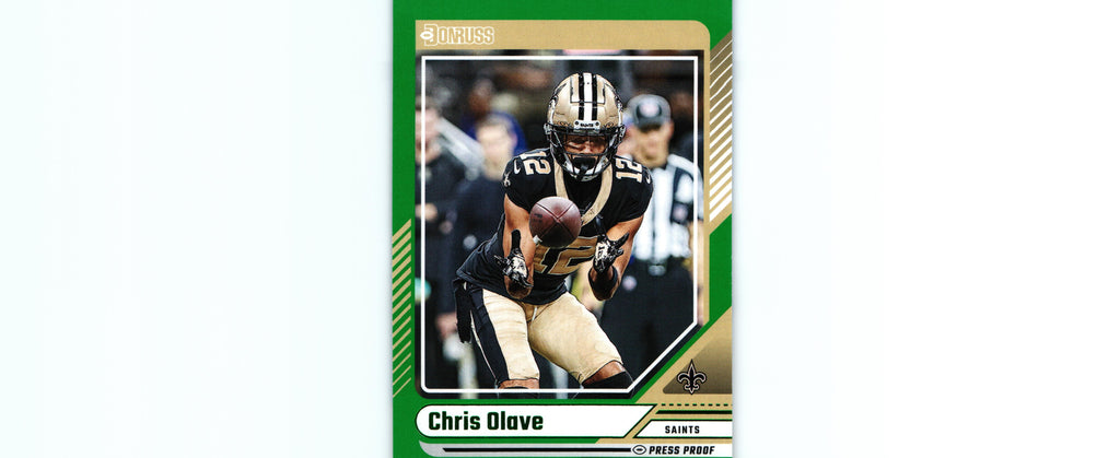 Chris Olave 2024 PRESS PROOF GREEN Donruss #33