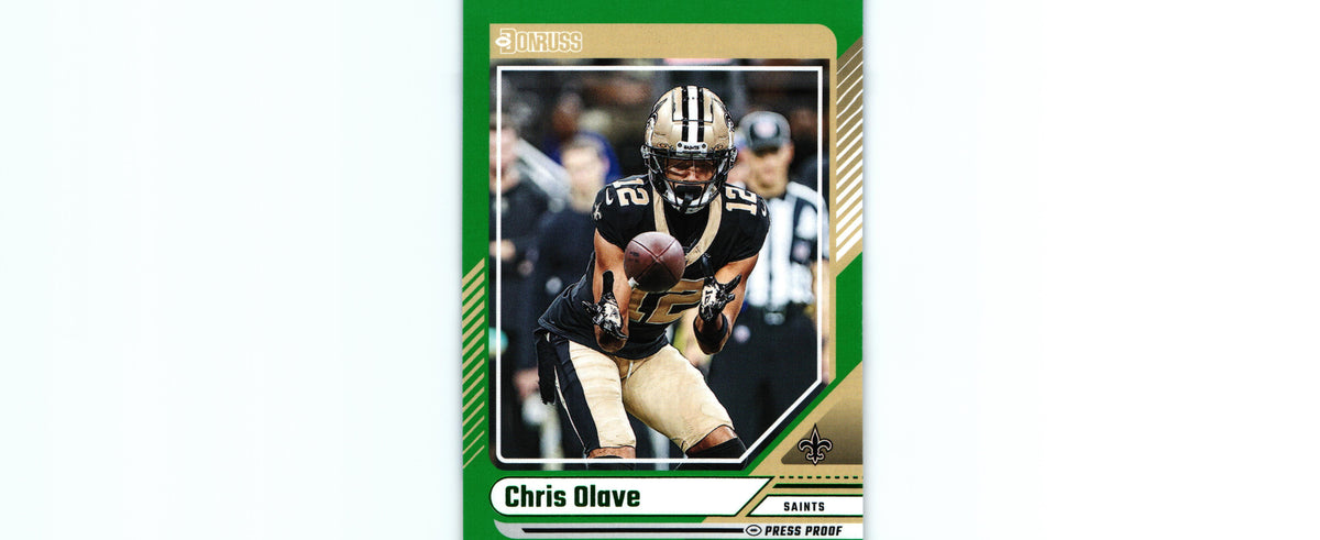 Chris Olave 2024 PRESS PROOF GREEN Donruss #33