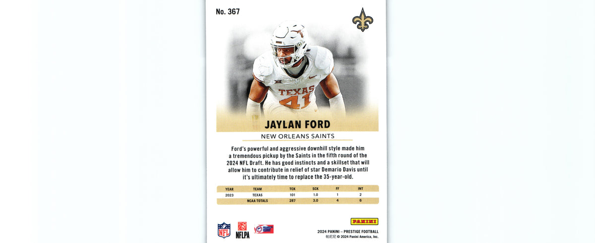 Jaylan Ford 2024 DOTS Prestige #367 RC