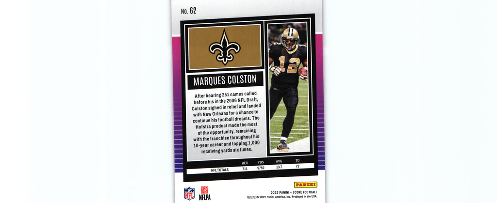 Marques Colston 2022 RED Score #62