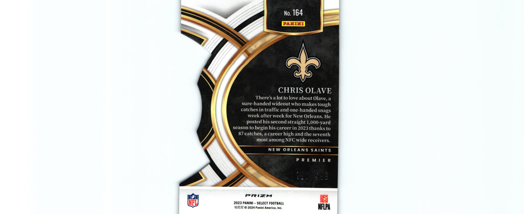 Chris Olave 2023 NEON GREEN DIE CUT Select #164 /499