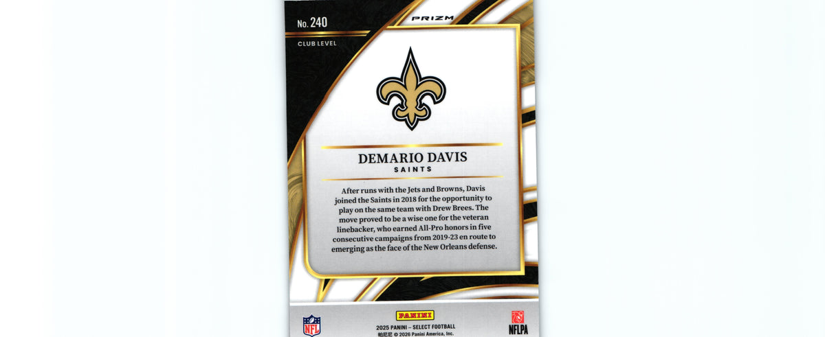 Demario Davis 2025 SILVER Select #240