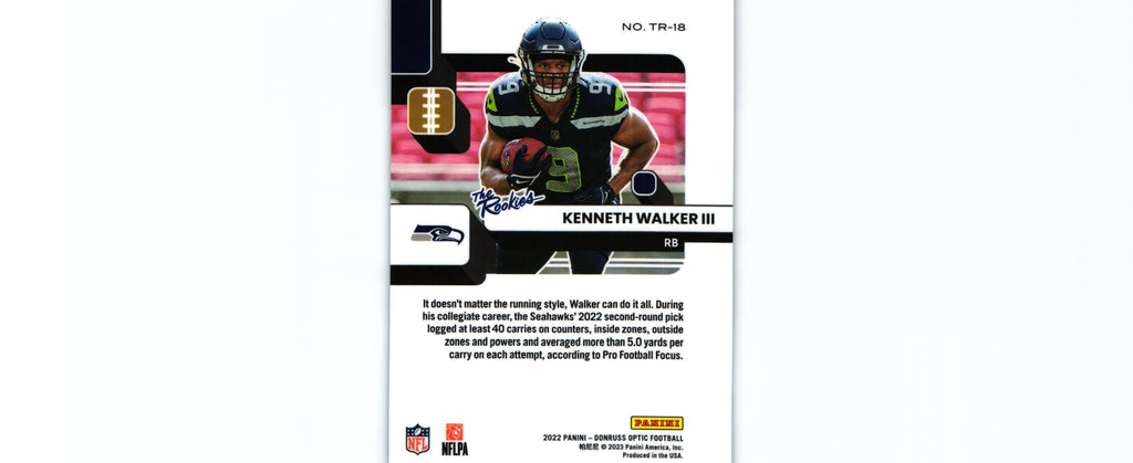 Kenneth Walker 2022 Donruss Optic TR-18 RC