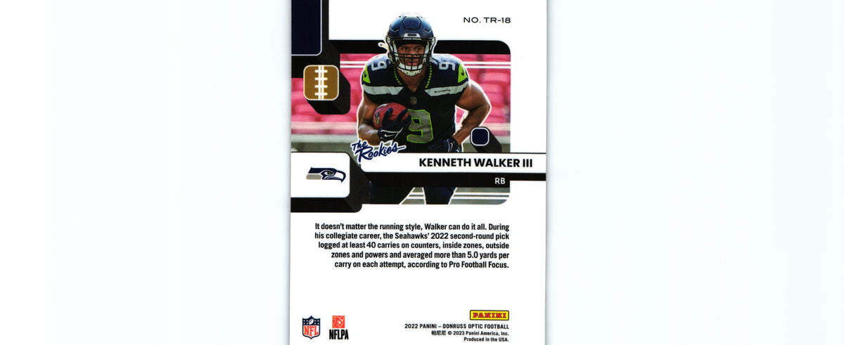 Kenneth Walker 2022 Donruss Optic TR-18 RC