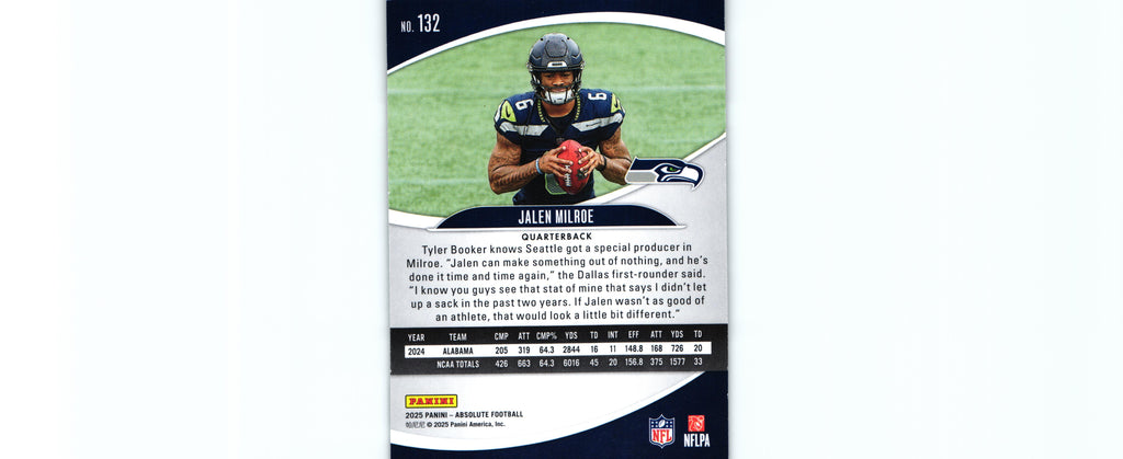 Jalen Milroe 2025 BLUE Absolute #132 RC