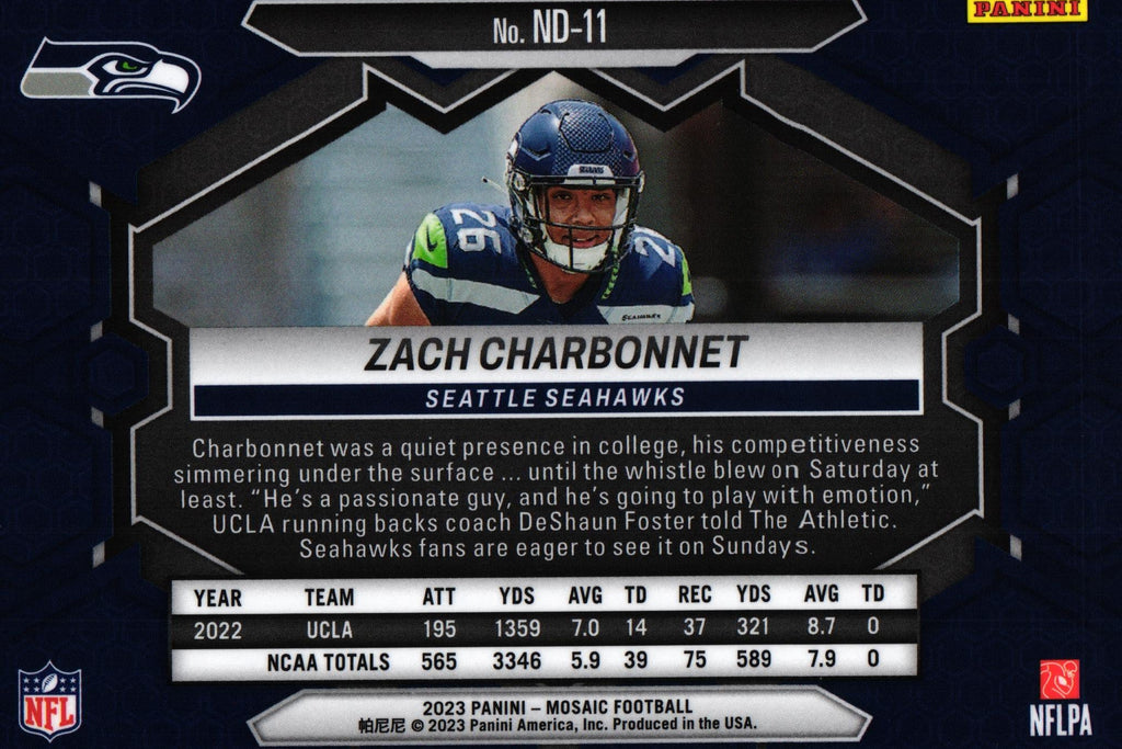 Zach Charbonnet 2023 Mosaic ND-11 RC