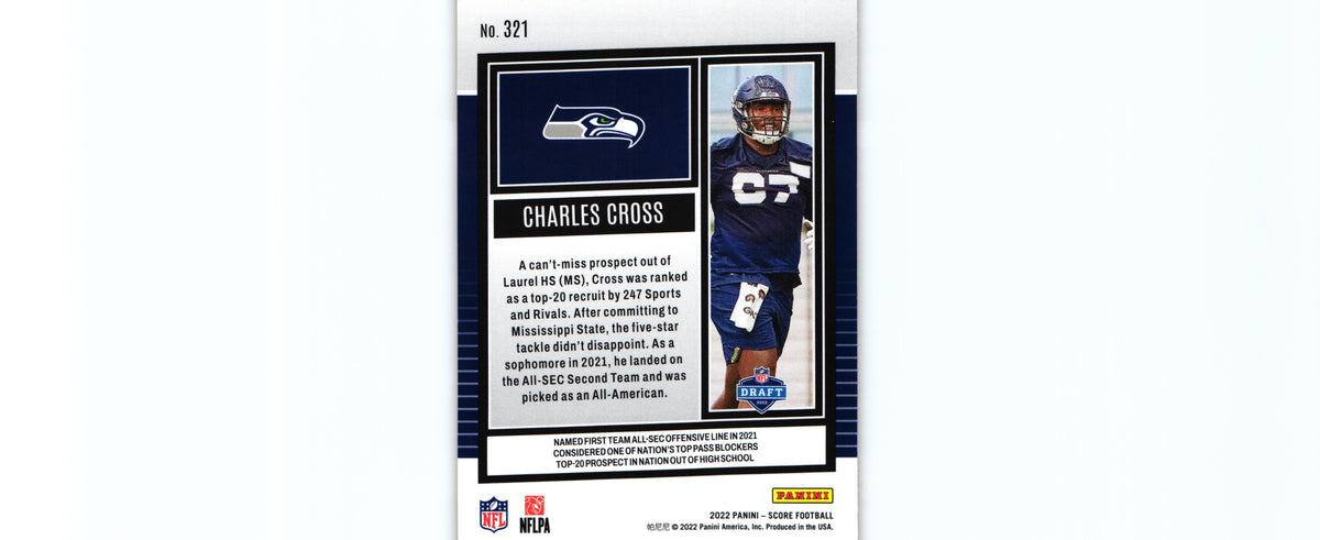 Charles Cross 2022 YELLOW Score #321 RC