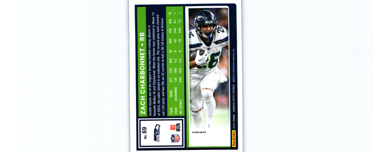 Zach Charbonnet 2025 STARS Donruss Optic #69